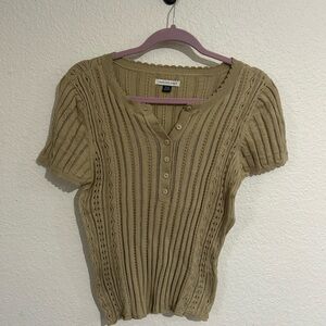 American Eagle Outfitters Women's Pointelle Top